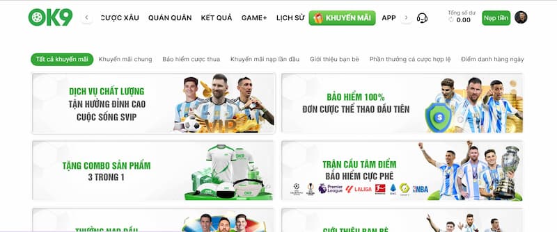 Khuyến mãi nhà cái ok9