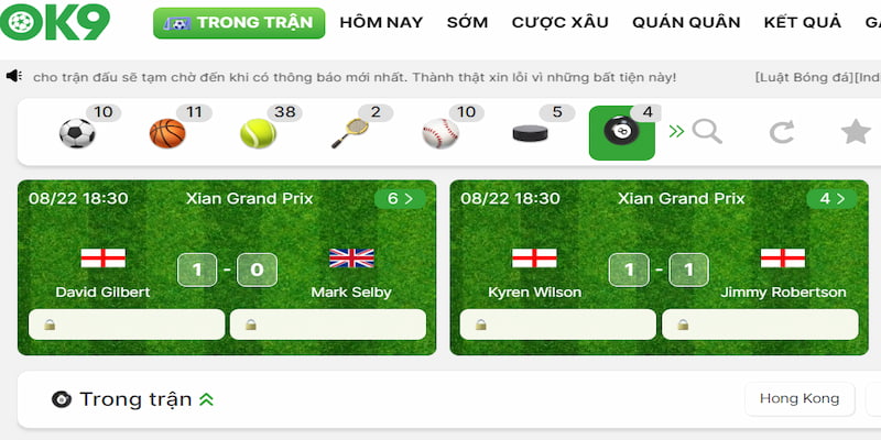 ok9 trực tuyến cung cấp sân chơi đặt cược đỉnh cao cho người chơi